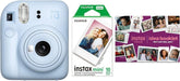 Fujifilm Instax Mini 12 - Cámara instantánea con pack de película, color azul